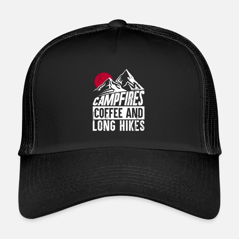 Campfires coffee and long hikes Trucker Cap