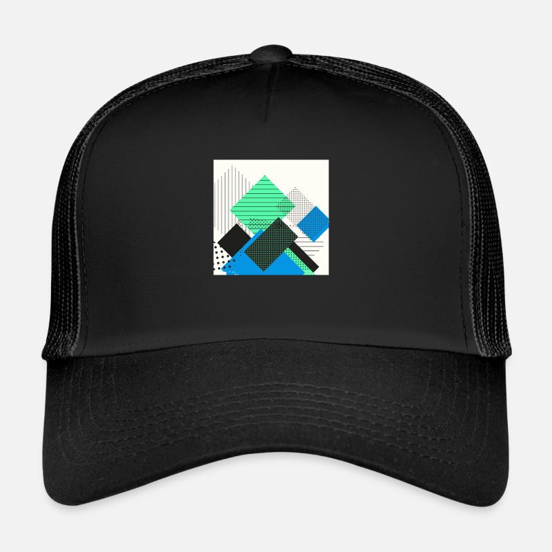 Pastel abstrait rectangles Casquette trucker 