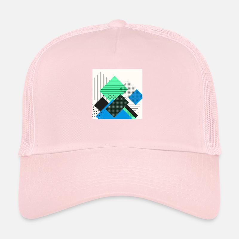 Pastel abstrait rectangles Casquette trucker 