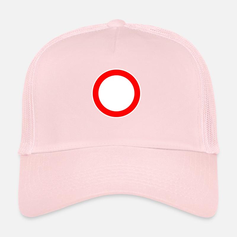 Panneau de signalisation circulaire modèle Casquette trucker 