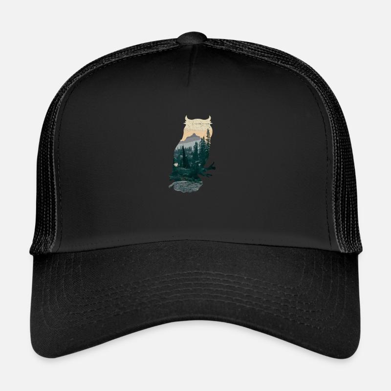 Double Exposure Animal Eule Lustige Geschenkidee Trucker Cap
