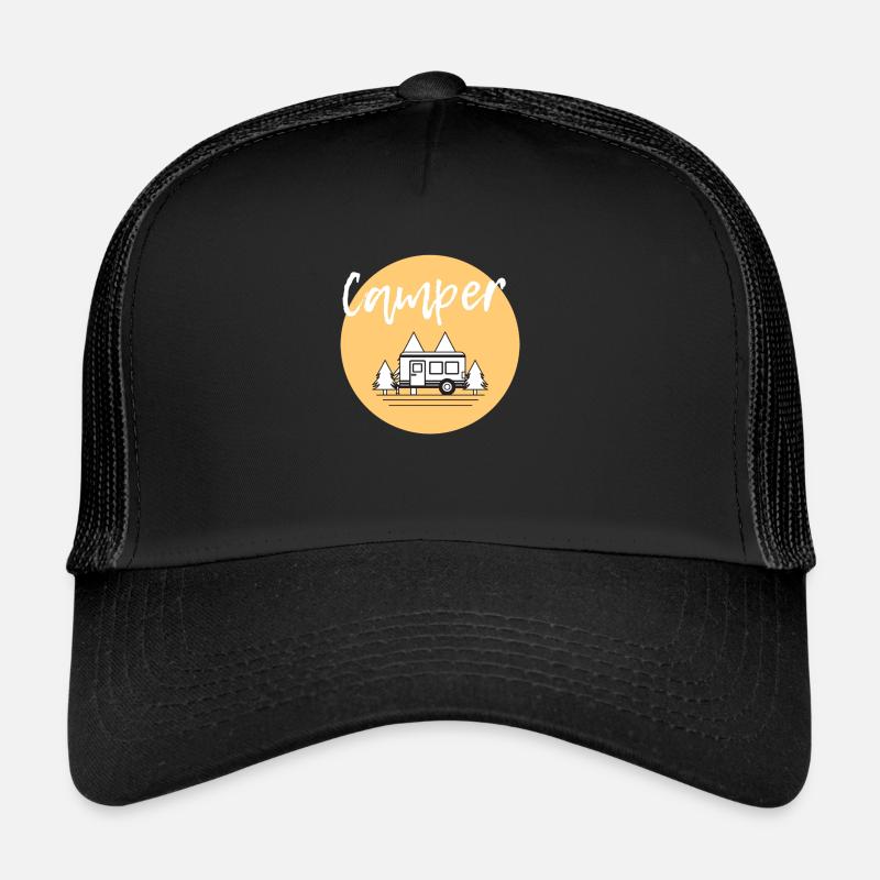 Camper - Trucker Cap - Schwarz/Schwarz