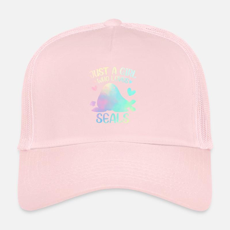 Ein Mädchen das Robben liebt Trucker Cap