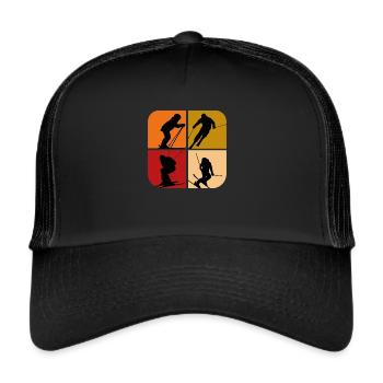 Ski - Casquette trucker  - noir/noir - Devant