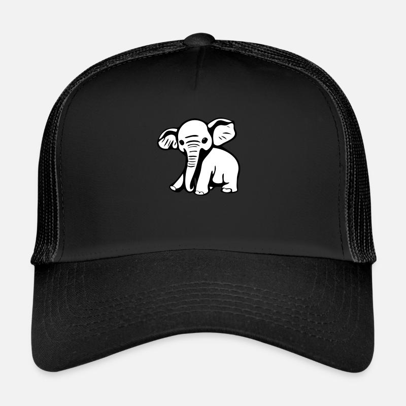 Baby elephant in a comic book style Trucker Cap