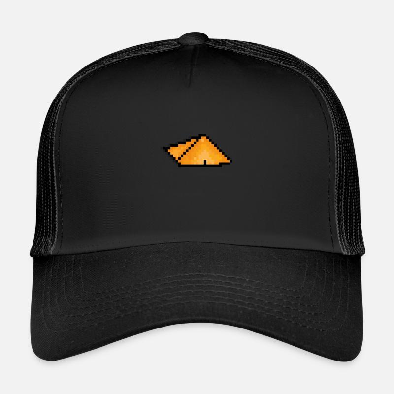 Pyramide Pixel Art - Casquette trucker  - noir/noir