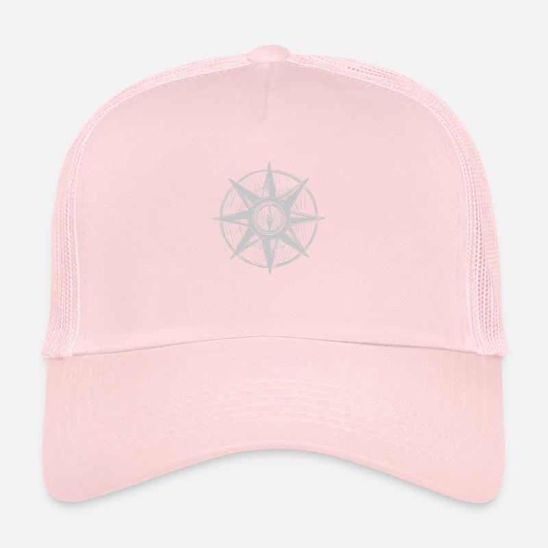 Compass drawn - retro seafaring Trucker Cap