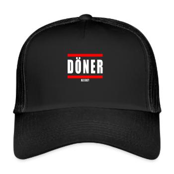 Döner. Was Sonst? - Trucker Cap - Schwarz/Schwarz - Vorne