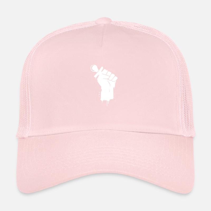 Stencil Hand Schnuller weiss Geschenk Trucker Cap