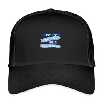 rouleau de printemps - Casquette trucker  - noir/noir - Devant