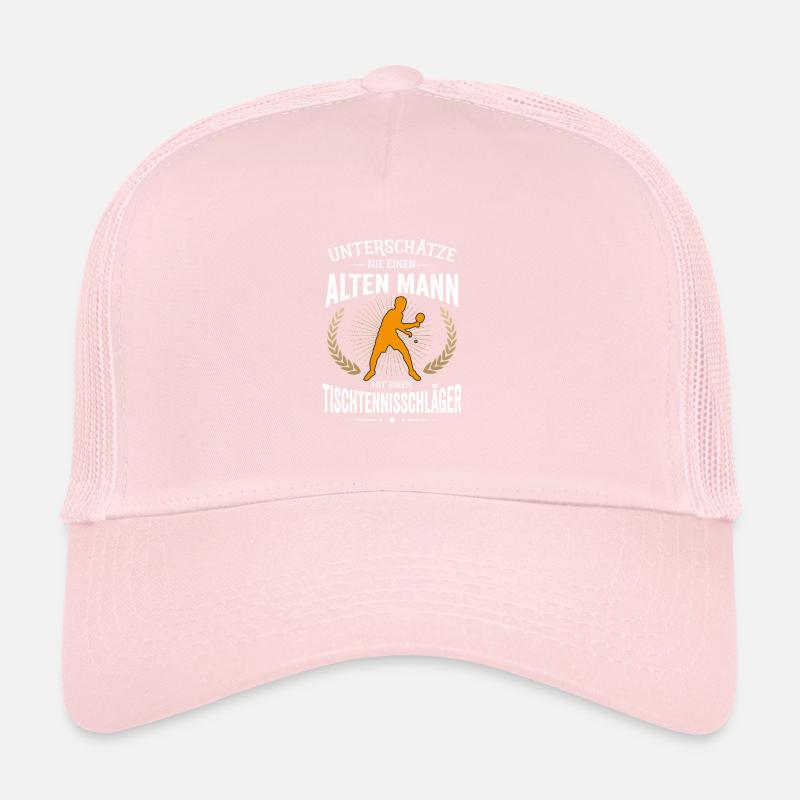 Never underestimate an old man with table tennis Trucker Cap