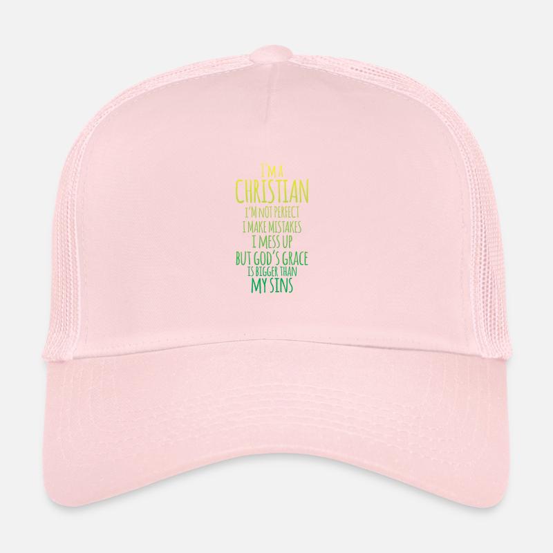 Ich bin christlich, ich bin nicht perfekt, Jesus, Gläubiger Trucker Cap