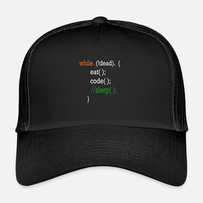 Programmierer Coding Shirt - Trucker Cap - Schwarz/Schwarz