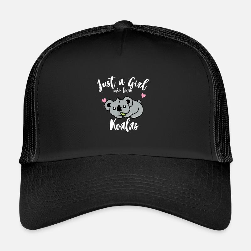Koala - Trucker Cap - Schwarz/Schwarz