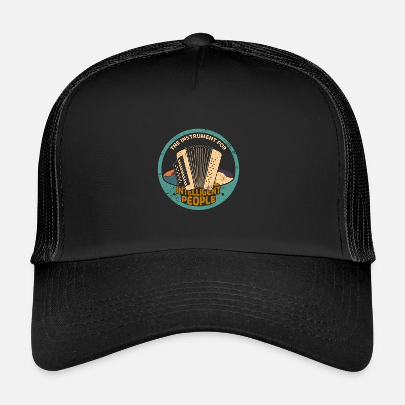 accordeon - Casquette trucker - noir/noir
