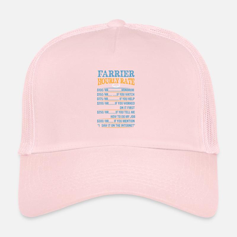 Taux horaire du maréchal-ferrant Casquette trucker 