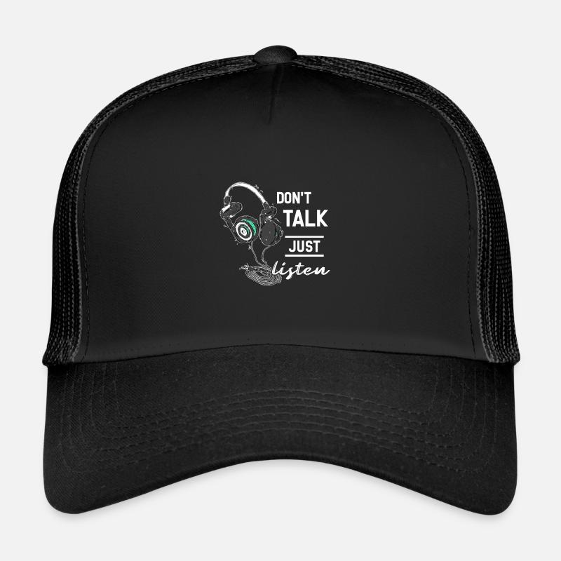headphone - Trucker Cap - black/black