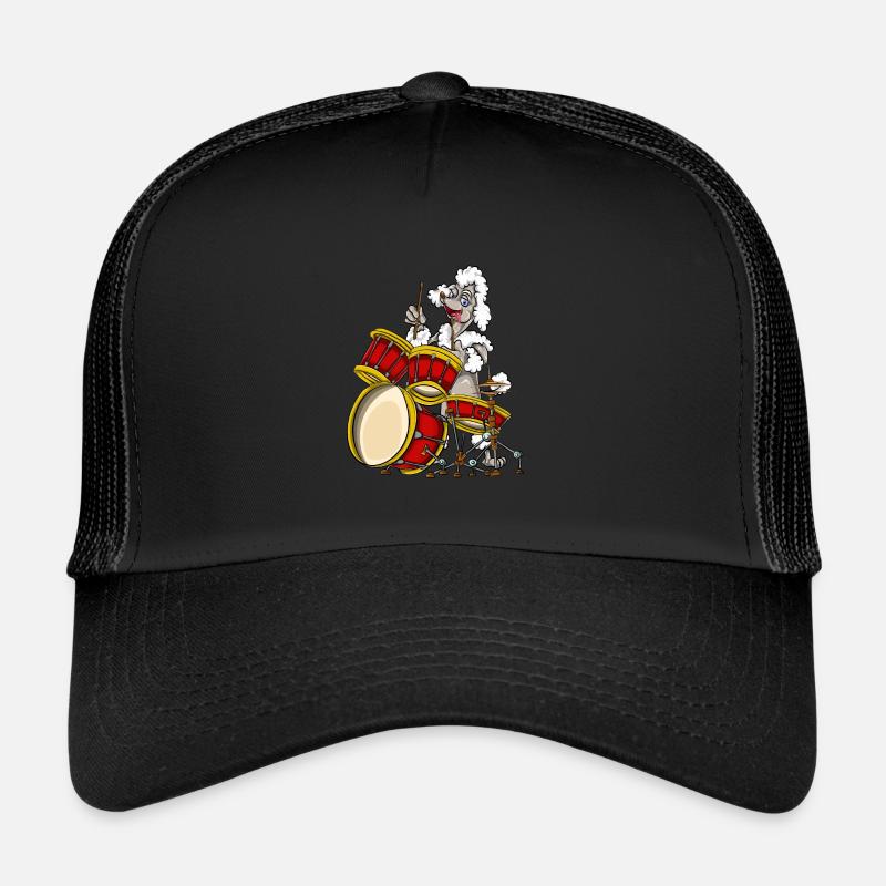 Pudel Schlagzeug - Trucker Cap - Schwarz/Schwarz