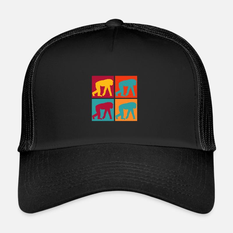 Affe - Trucker Cap - Schwarz/Schwarz
