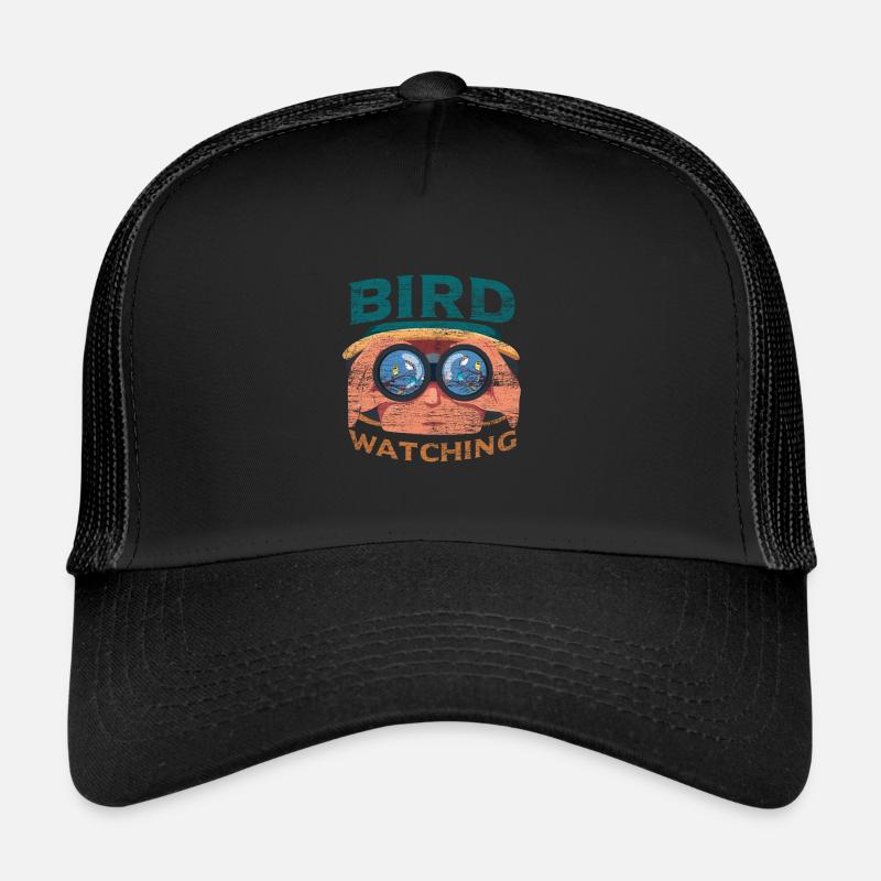 Vogel Fernglas - Trucker Cap - Schwarz/Schwarz