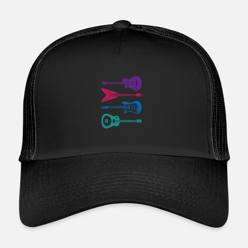 Gitarre E-Gitarre - Trucker Cap - Schwarz/Schwarz