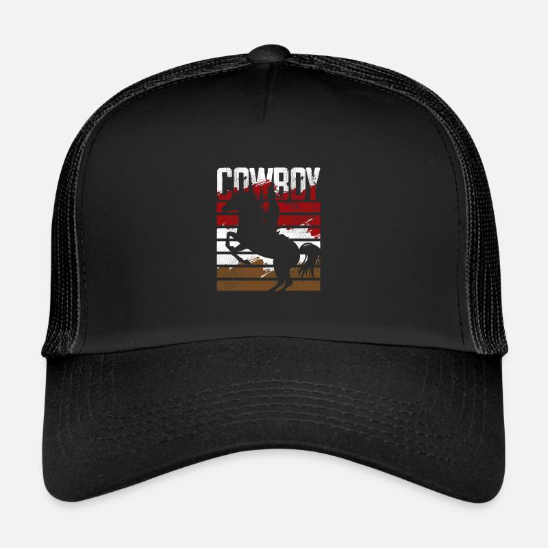Cowboy Cowboystiefel - Trucker Cap - Schwarz/Schwarz