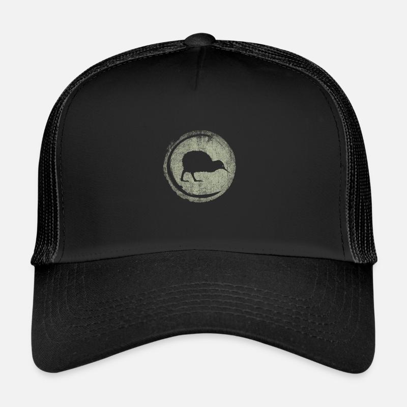 Neuseeland - Trucker Cap - Schwarz/Schwarz