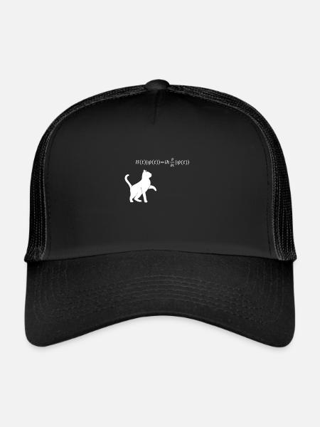 Schrödinger's Cat - Physicist Gift Physics Nerd - Trucker Cap - black/black - Front