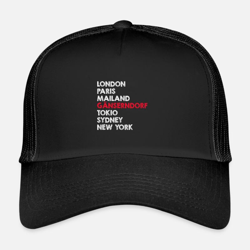 Metropole Gänserndorf - Trucker Cap - Schwarz/Schwarz