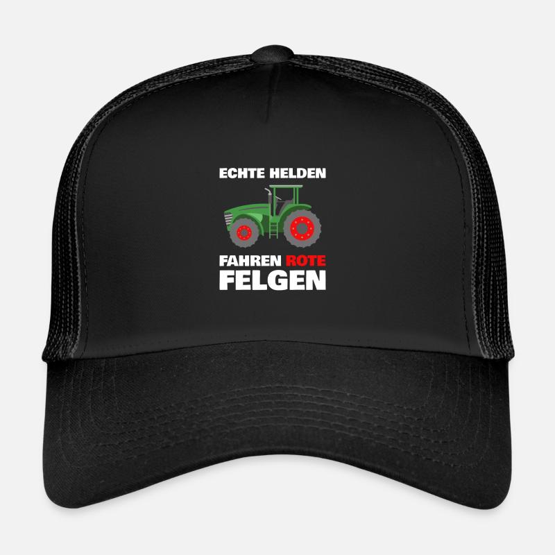 Landwirtschaft Traktor Trekker Traktorfahrer Lusti - Trucker Cap - Schwarz/Schwarz