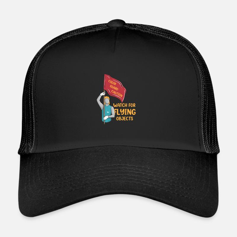 Color Guard Caution Watch For Flying Objects Funny Trucker Cap