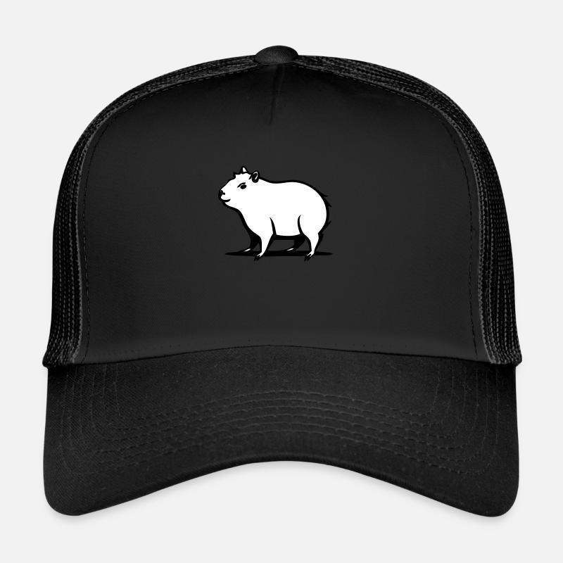 Un capybara mignon dans une tige de dessin animé Casquette trucker 