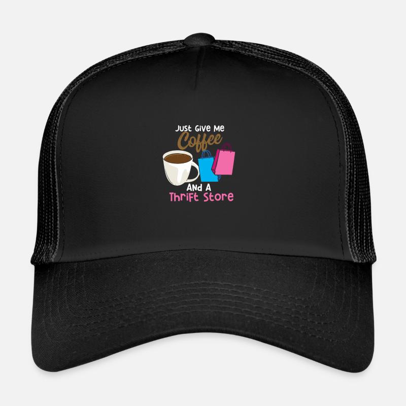 Kaffee und ein Secondhandladen Trucker Cap