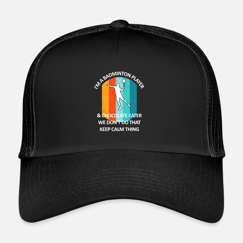 Badminton Badminton Badminton Player Chocolate Trucker Cap