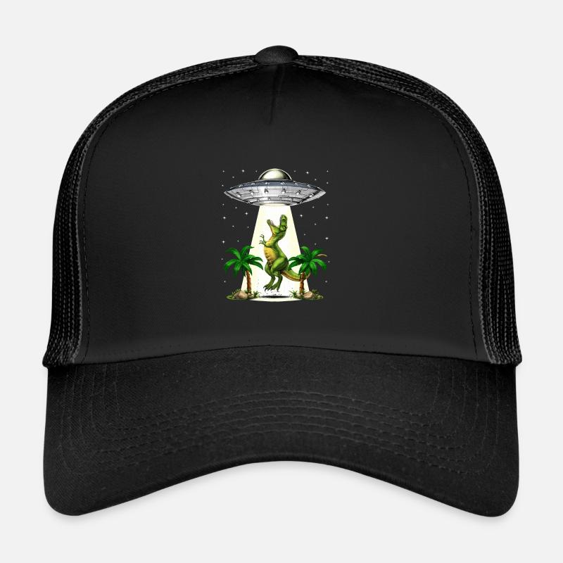 Enlèvement extraterrestre de dinosaure T-Rex Casquette trucker 