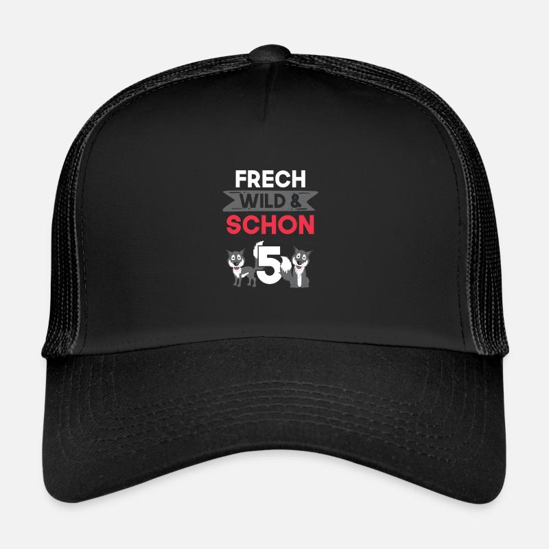5 Jahre Geburtstag Junge Mädchen Wolf Trucker Cap