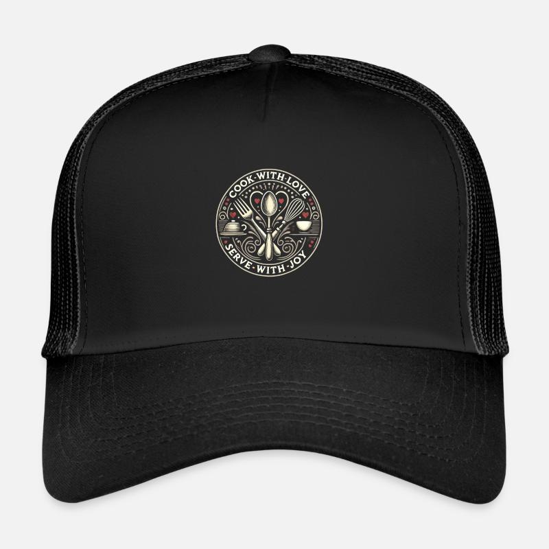 Kochen mit Liebe Servieren mit Freude Trucker Cap