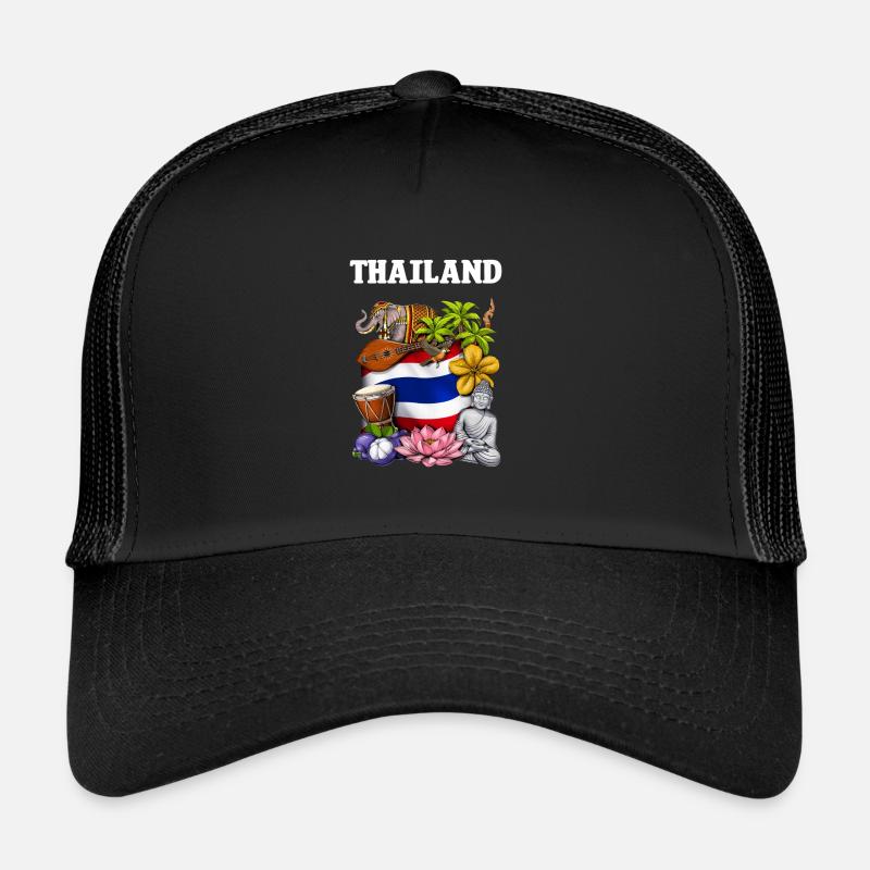 Thailand - Trucker Cap - Schwarz/Schwarz