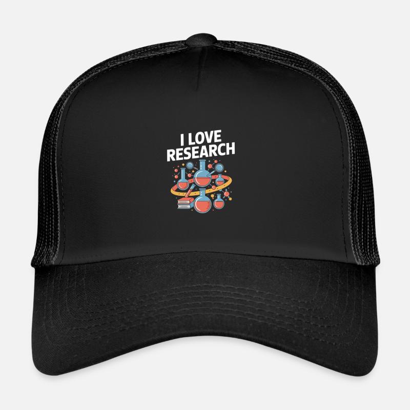 J’aime la recherche Passionné de sciences Chimie Casquette trucker 