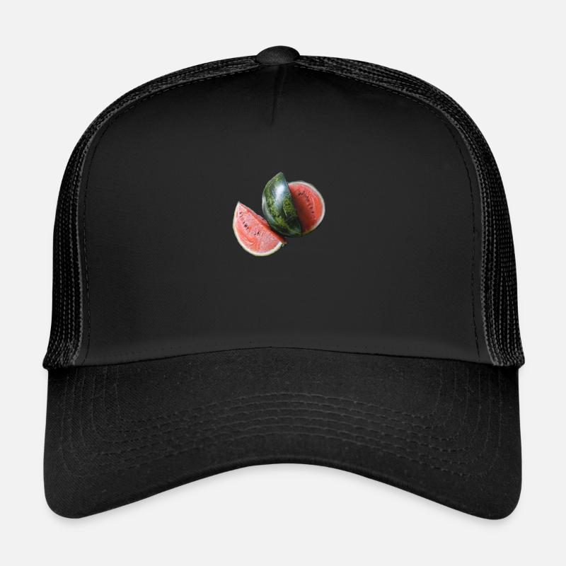 Wassermelone - Trucker Cap - Schwarz/Schwarz