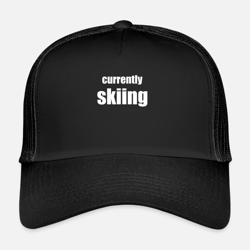 currently skiing, gerade Skifahren Trucker Cap