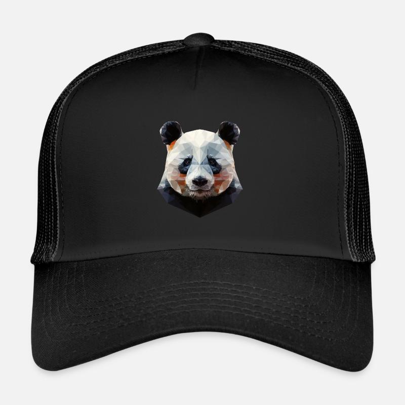 Panda I Low Poly Art Logo Design Trucker Cap