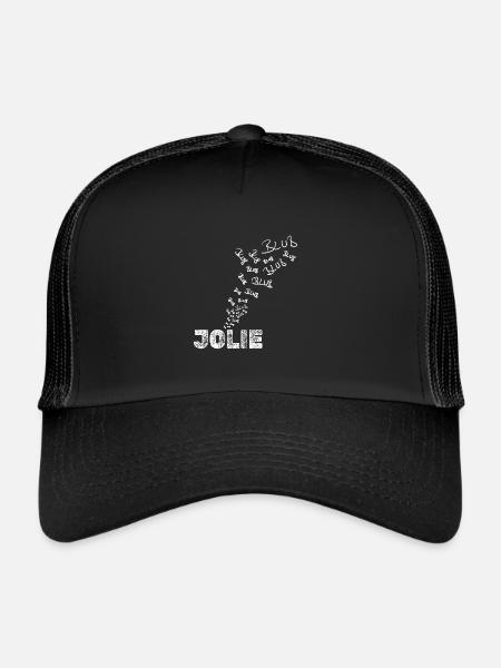 Cadeau pour Jolie - Casquette trucker  - noir/noir - Devant