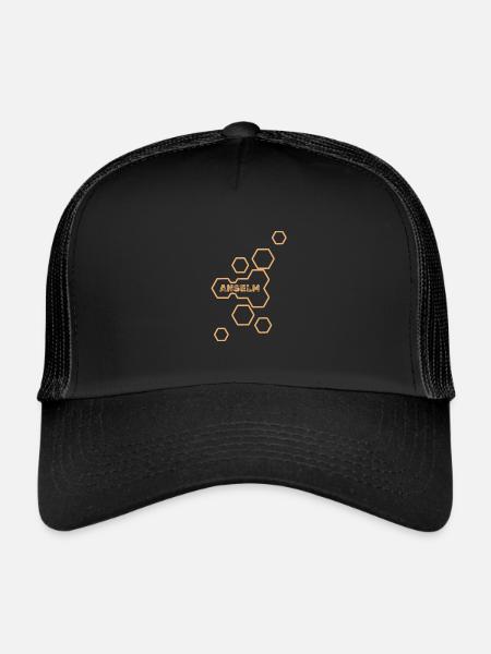 Anselme comme nom - Casquette trucker  - noir/noir - Devant