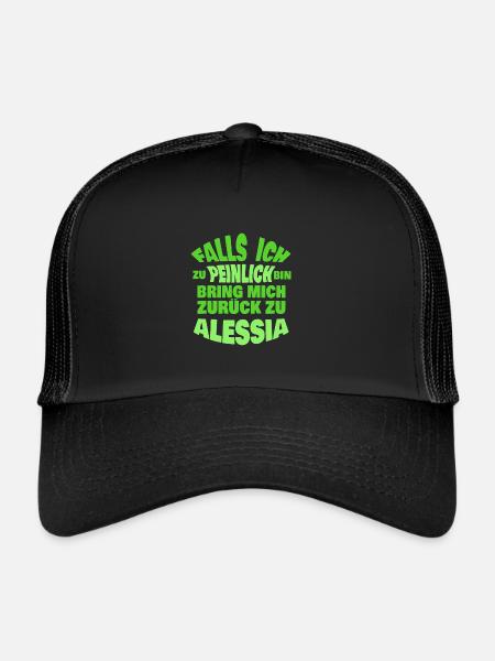 Alessia - Trucker Cap - Schwarz/Schwarz - Vorne