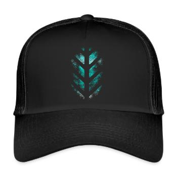 Alien face - science fiction gladiator tanks. - Trucker Cap - black/black - Front