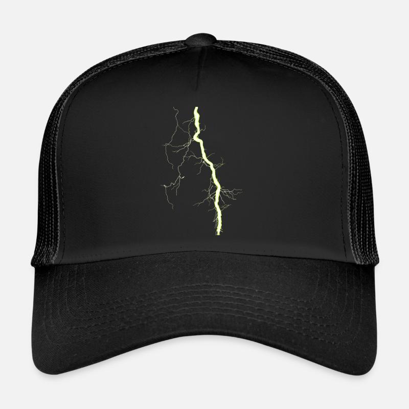 Blitz gelb - Trucker Cap - Schwarz/Schwarz