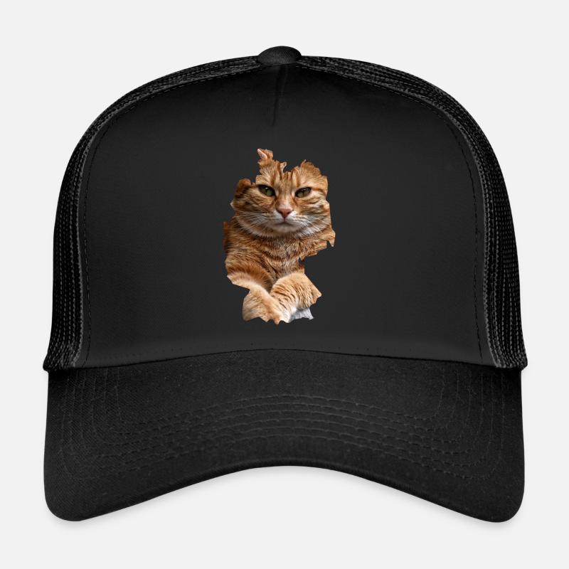 Chat, Chats - Casquette trucker  - noir/noir
