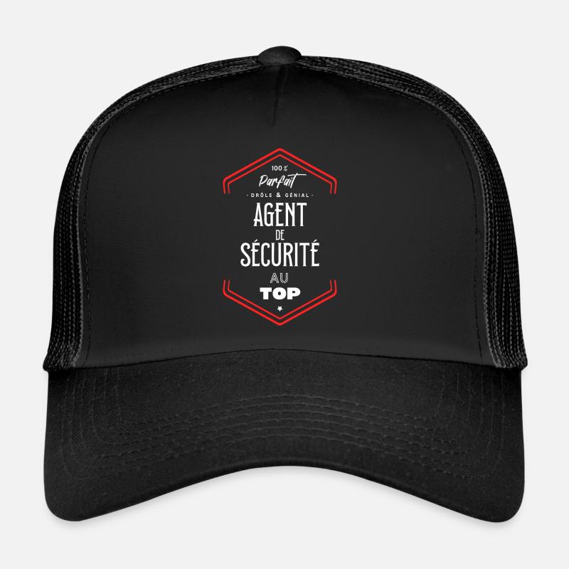 Agent de sécurité parfait et au top - Casquette trucker - noir/noir