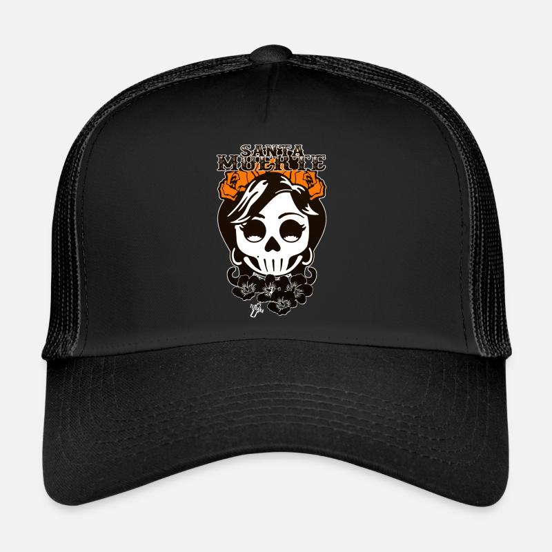 Santa Muerte - Trucker Cap - black/black